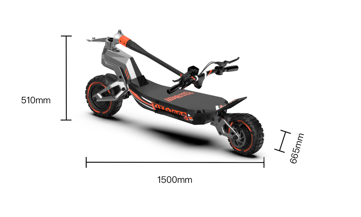 scooter fold size